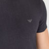 Czarny t-shirt Emporio Armani z aplikacją marki