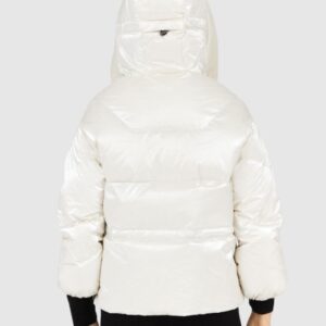 HETREGO Perłowa kurtka damska z kapturem Muriel, Rozmiar 34 EU - 38 IT