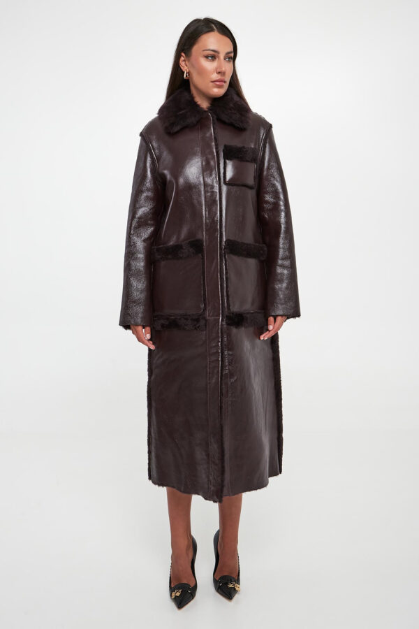 Płaszcz damski skórzany DIEGO