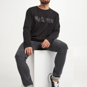 Longsleeve męski z siatki ALEXANDER MCQUEEN