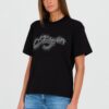 JUICY COUTURE Czarny damski t-shirt Boyfriend Scatter Diamante