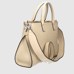 VALENTINO Duża beżowa torebka haggi