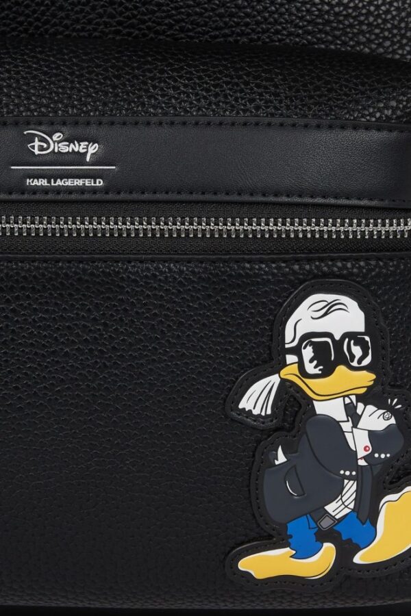 KARL LAGERFELD Czarny damski plecak skórzany KLxDisney