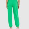 JUICY COUTURE Zielone spodnie damskie wendy recycled z haftowanym logo