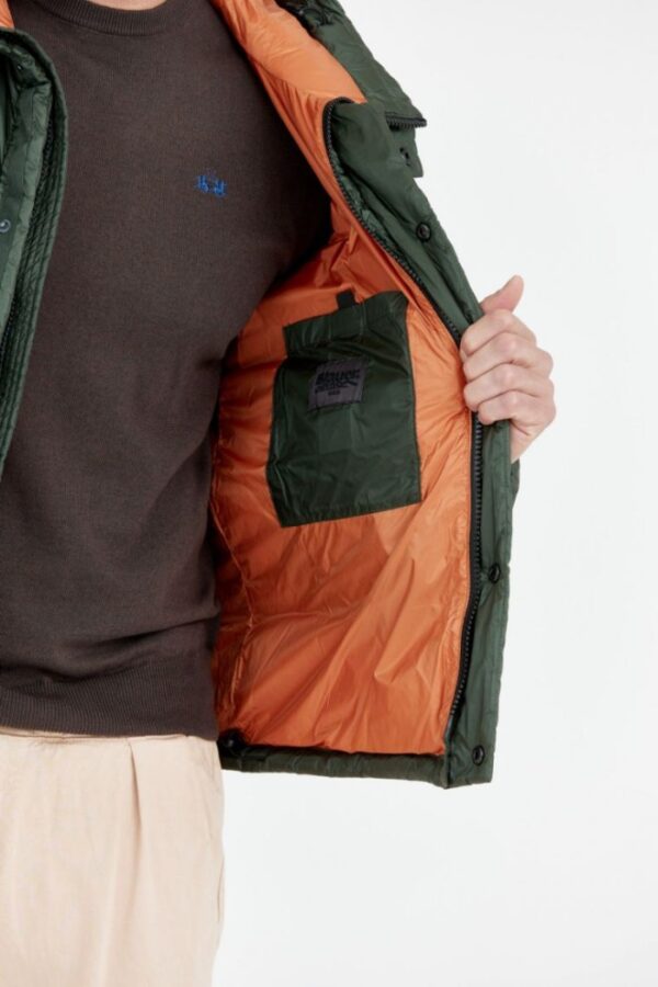 5da633ebed2c10ca8533ded9da6e2732f32ca080 BLAUER Ciemnozielona puchowa kurtka męska TRACY z kapturem