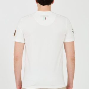 AERONAUTICA MILITARE Biały męski t-shirt Short Sleeve