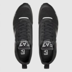 EA7 Czarne sneakersy z białym logo