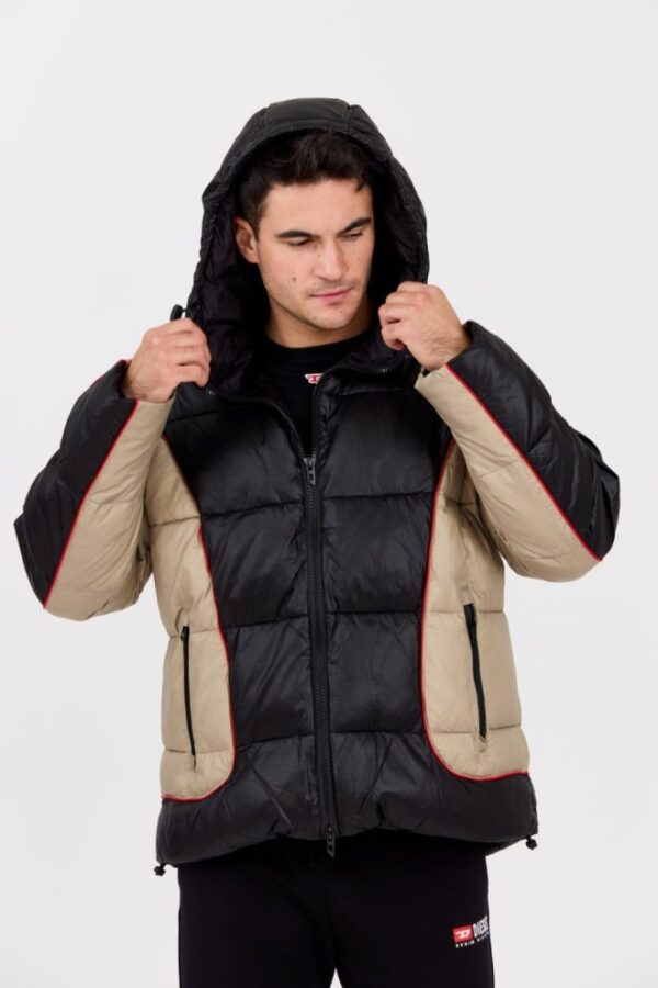 DIESEL Czarna męska kurtka W-OSTEND, Rozmiar 48