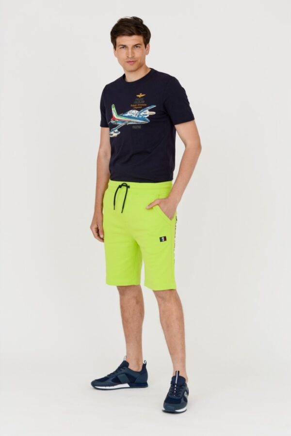 AERONAUTICA MILITARE Męskie dresowe bermudy zielone