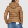 5fade927d69ee9c553c003e8bef3990196db04aa BLAUER Brązowa puchowa damska kurtka z kapturem Claudia fashion down jacket with hood