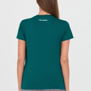 KARL LAGERFELD Zielony damski t-shirt Karl