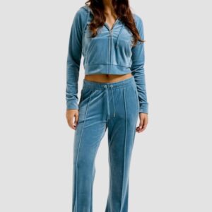 6001b4835e4df7ef511a845da6ad15cfa09d8aba JUICY COUTURE Niebieska damska bluza Madison Hoodie