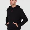 TOMMY JEANS Czarna męska bluza z kapturem