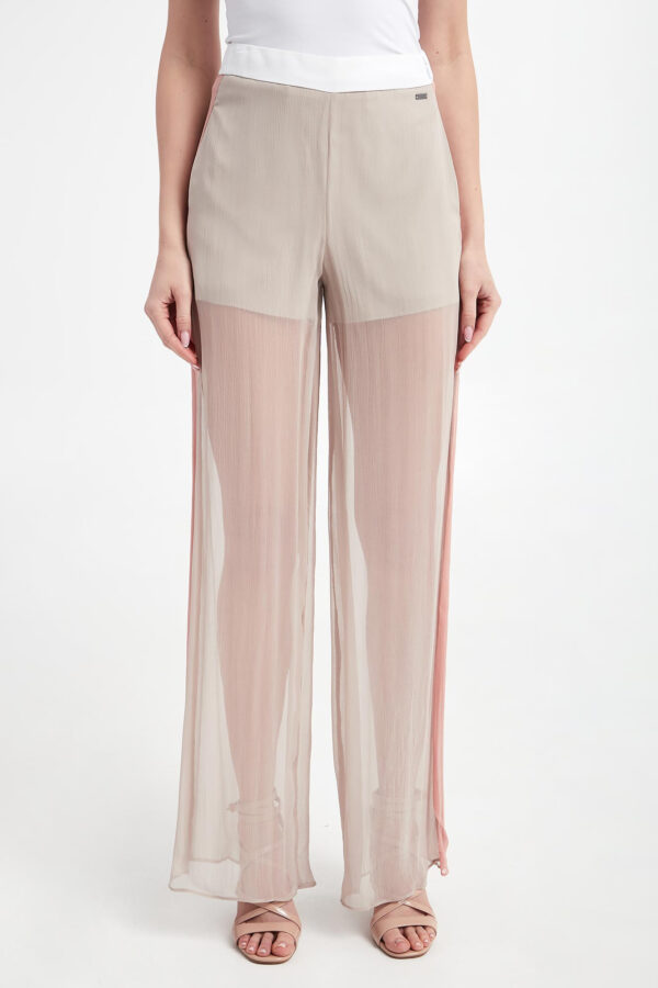 61015a4d462928f4403f4ca00045b9f4dd222654 Spodnie damskie szyfonowe ARMANI EXCHANGE