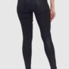 7 FOR ALL MANKIND Woskowane czarne jeansy damskie HW SKINNY COATED SLIM ILLUSION