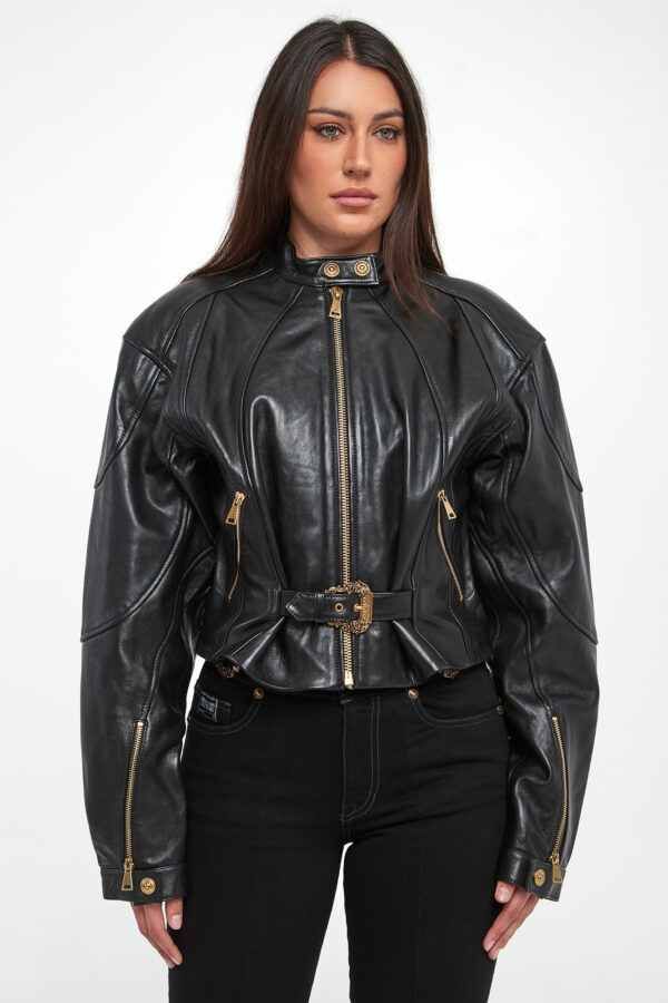 613229fd6e4610b1d5bcf1a6252f878308fed501 Kurtka damska skórzana VERSACE JEANS COUTURE