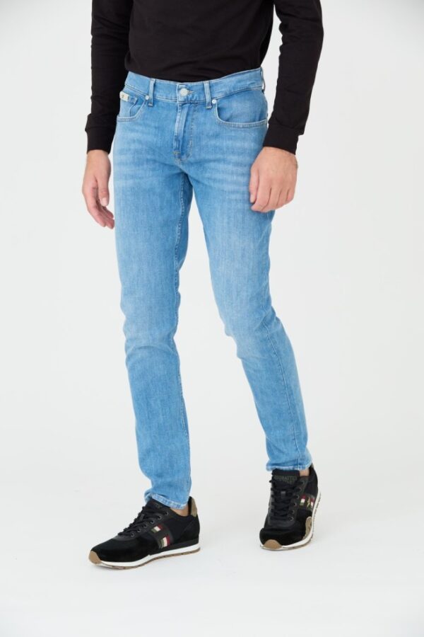 7 FOR ALL MANKIND Niebieskie męskie jeansy Slimmy Tapered