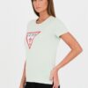 GUESS Zielony damski t-shirt bawełniany Original Tee