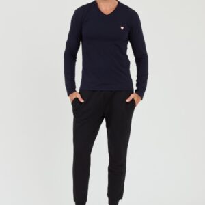 GUESS Granatowy męski longsleeve Core Tee