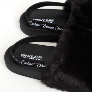 Klapki damskie z futerkiem VERSACE JEANS COUTURE