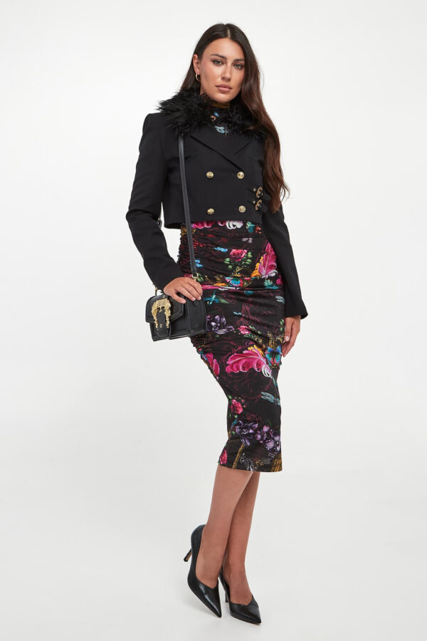 6291137f99814a8a872b04a0a981657ba4c21295 Żakiet damski z futerkiem VERSACE JEANS COUTURE