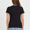 GUESS Czarny damski T-shirt bawełnany STONES&EMBRO TEE