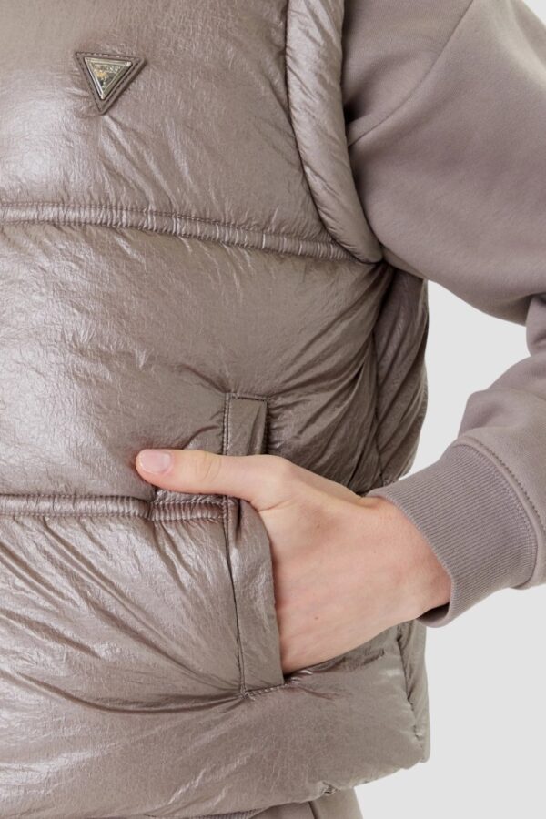GUESS Beżowa damska kamizelka Padded Vest