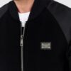 DOLCE & GABBANA czarna męska kurtka Wool and nylon bomber, Rozmiar 52