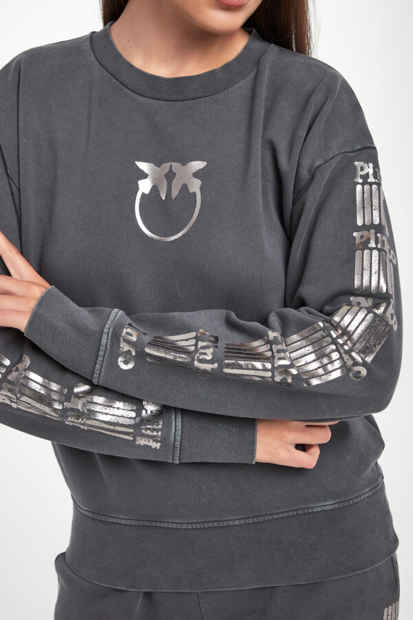 644248a738bfef47e5aa318b52851060241196e7 Bluza damska crewneck z logo Mindelo PINKO