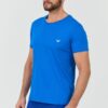 EMPORIO ARMANI Niebieski męski t-shirt basique