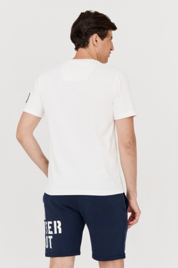 AERONAUTICA MILITARE Biały bawełniany t-shirt męski