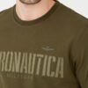 AERONAUTICA MILITARE Zielony bawełniany męski t-shirt
