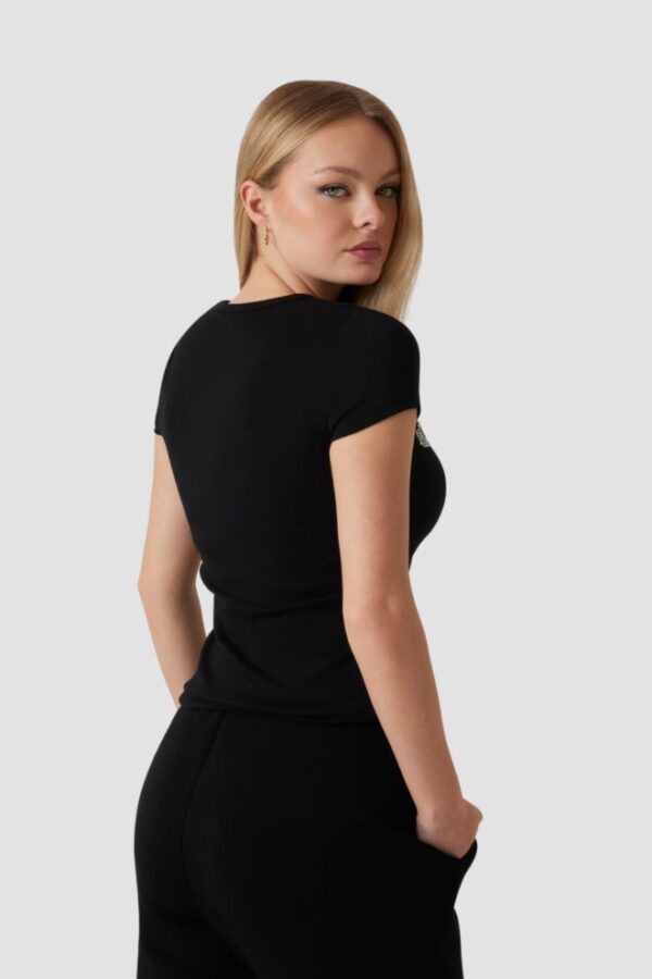 GUESS Czarny damski t-shirt Kiara