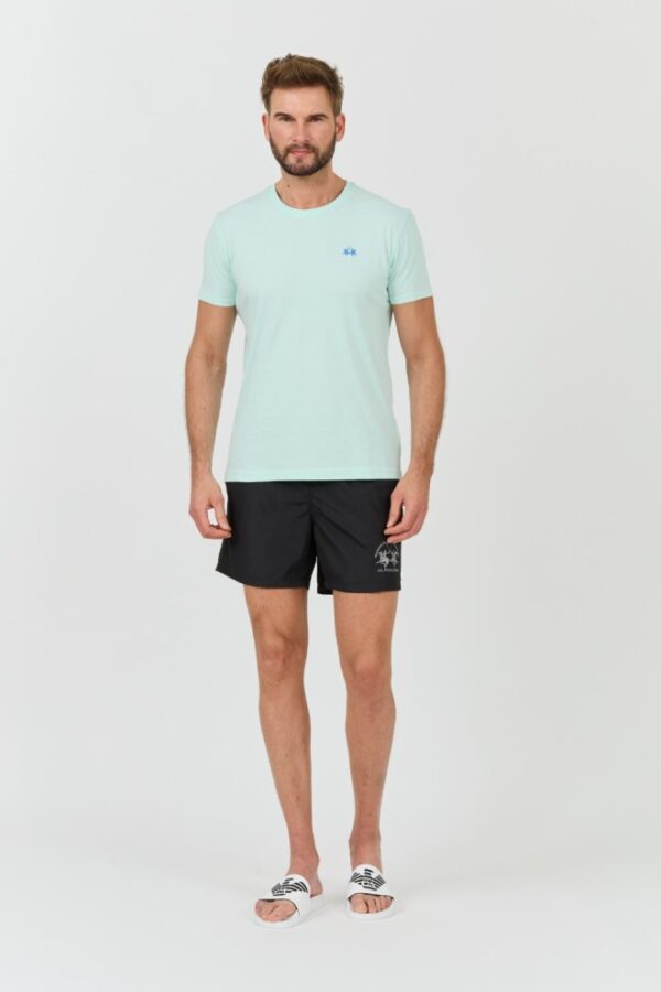 LA MARTINA Miętowy męski t-shirt Jersey