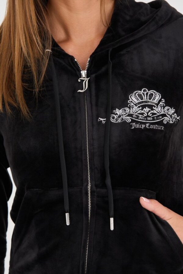 JUICY COUTURE Czarna damska bluza Arched Metallic