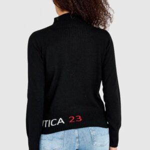 AERONAUTICA MILITARE Czarny sweter damski z domieszką kaszmiru