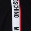 MOSCHINO Czarna męska bluza z kapturem i lampasami