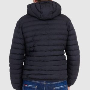 INVICTA Granatowa męska kurtka puchowa z kapturem