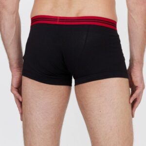 EMPORIO ARMANI Czarne i czerwone bokserki z logo 3 pack