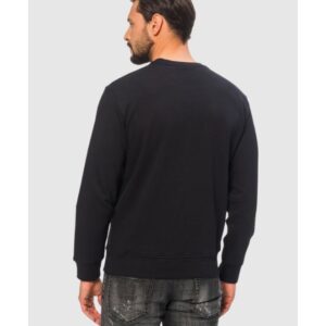 EMPORIO ARMANI Granatowa bluza męska z białym wyszywanym logo