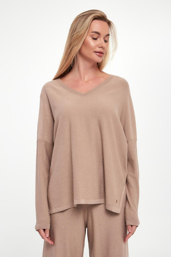 6746ca799a796d91c8331459bb769a74822d91ff Sweter damski z cekinami JOSEPH RIBKOFF