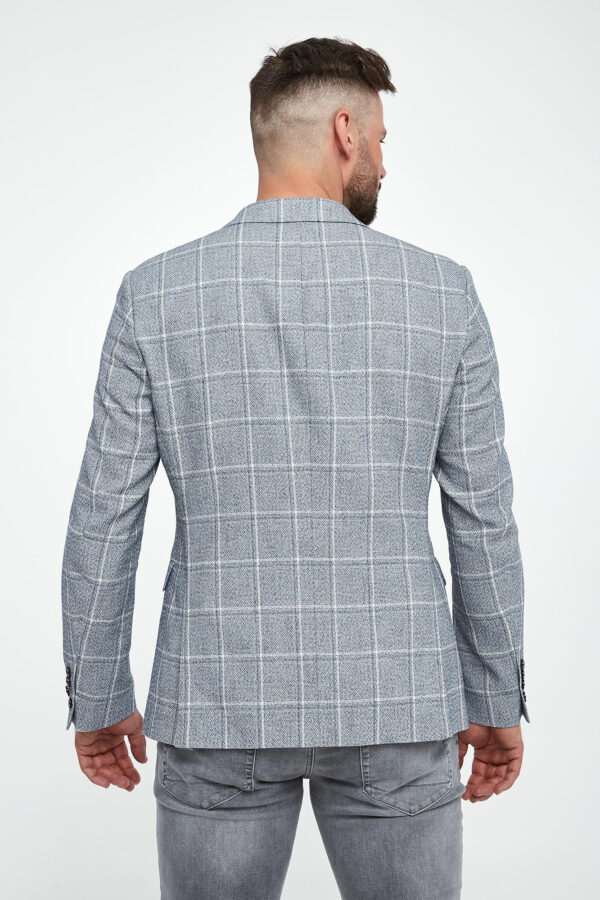 Marynarka męska w kratkę z lnem Hogiz JOOP! JEAN