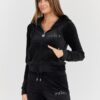 JUICY COUTURE Damska czarna bluza Regal Madison Hoodie