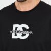DOLCE & GABBANA Czarny męski t-shirt z dużym logo, Rozmiar 50
