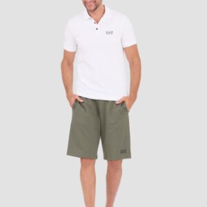 EA7 Biała męska koszulka polo Ventus 7