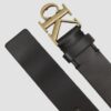 CALVIN KLEIN Czarny damski pasek cK, Rozmiar 75