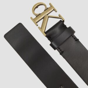 6810464c188d67fd98fc061d8a228e07f75cde39 CALVIN KLEIN Czarny damski pasek cK, Rozmiar 75