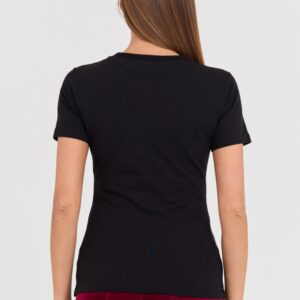 6845f6603d92ad495bc6cf0c67ecc090188ecf55 JUST CAVALLI Czarny damski t-shirt Logo Gold