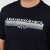 ARMANI EXCHANGE Granatowy męski t-shirt ze srebrnym logo