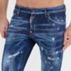 DSQUARED2 Granatowe męskie jeansy sexy twist jean